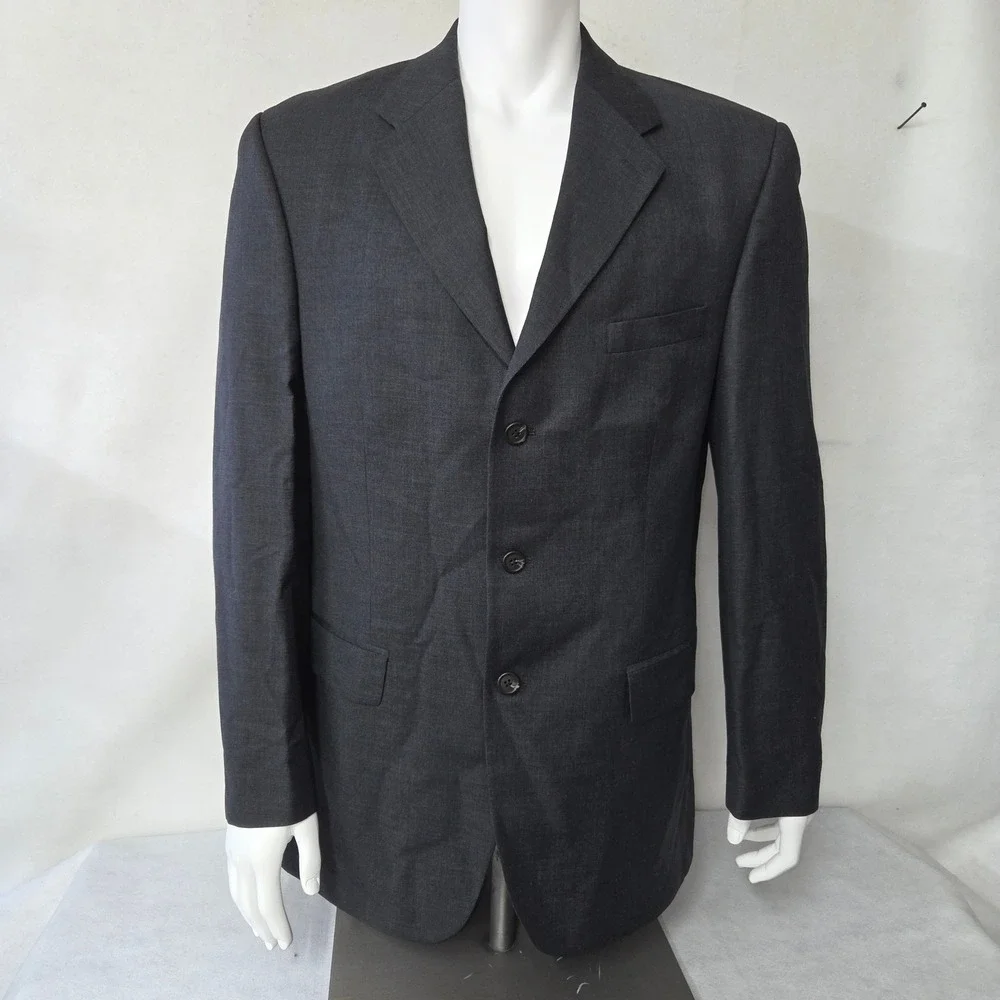 Chaps Ralph Lauren Men's Charcoal Gray‎ Wool Cashmere Suit Jacket Blazer 42L